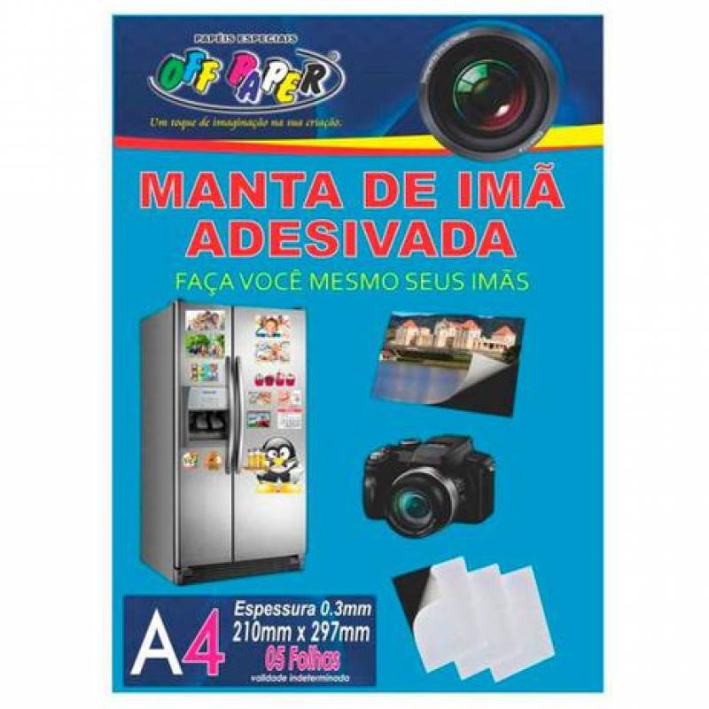 MANTA DE IMÃ ADESIVADA A4 C/ 5Fls. - OFF PAPER OFF PAPER