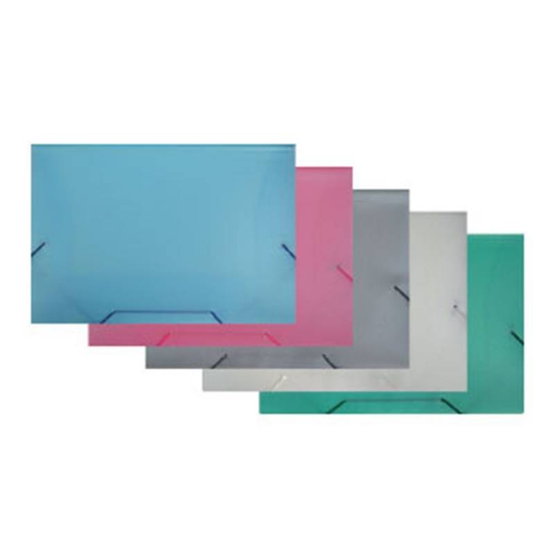 PASTA ABA ELÁSTICO OFÍCIO 348x233mm PEROLIZADA CINZA- ACP ACP