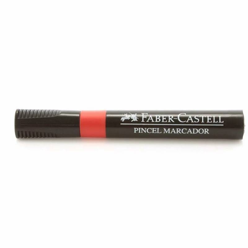 PINCEL MARCADOR PERMANENTE VERMELHO - FABER CASTELL FABER CASTELL