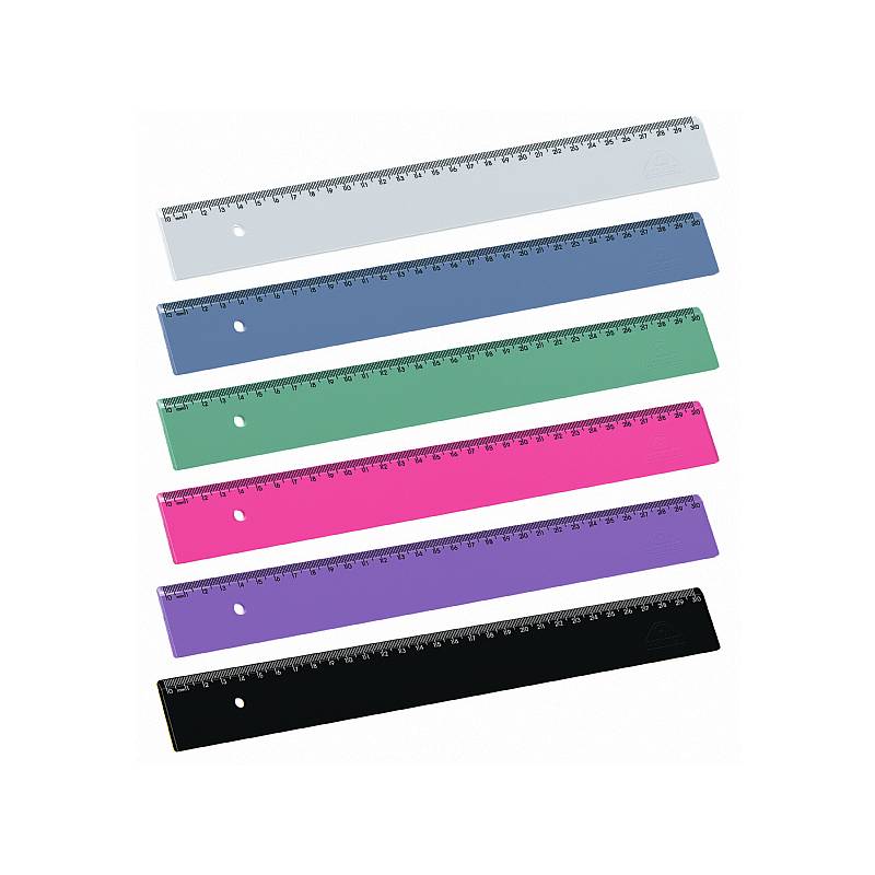 RÉGUA 30cm PLÁSTICA CORES SÓLIDAS - ACRIMET ACRIMET