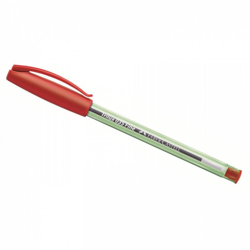 CANETA ESFEROGRÁFICA TRILUX 035 FINE VERMELHA - FABER CASTELL FABER CASTELL