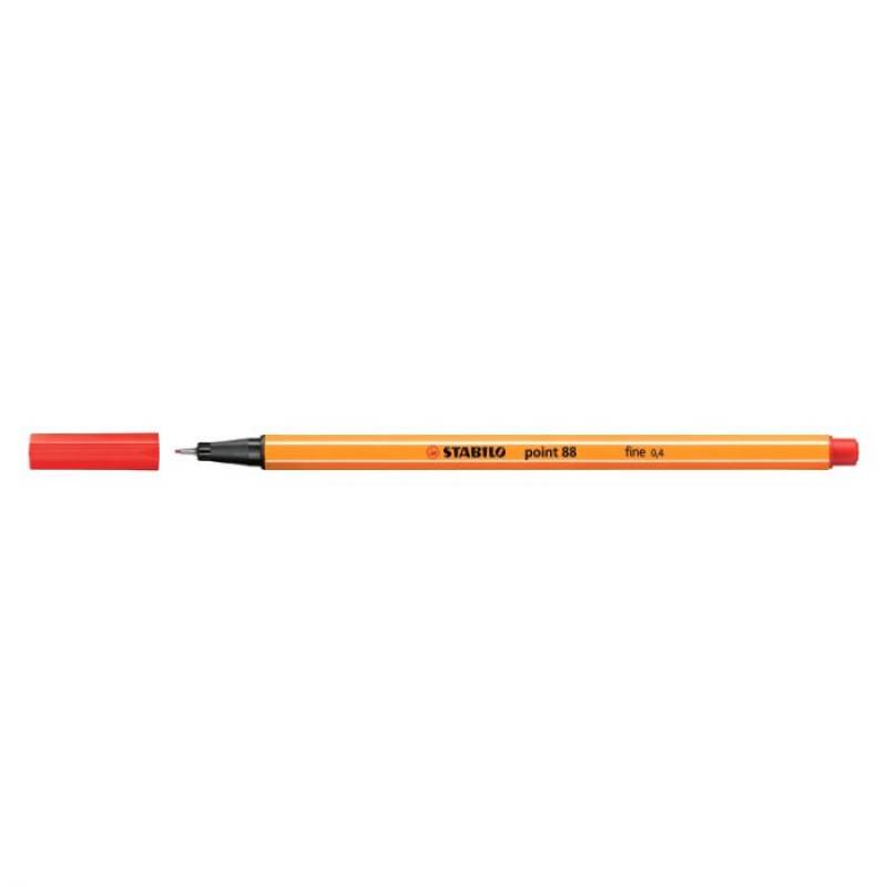 CANETA FINE 0.4mm VERMELHA POINT 88 - STABILO STABILO