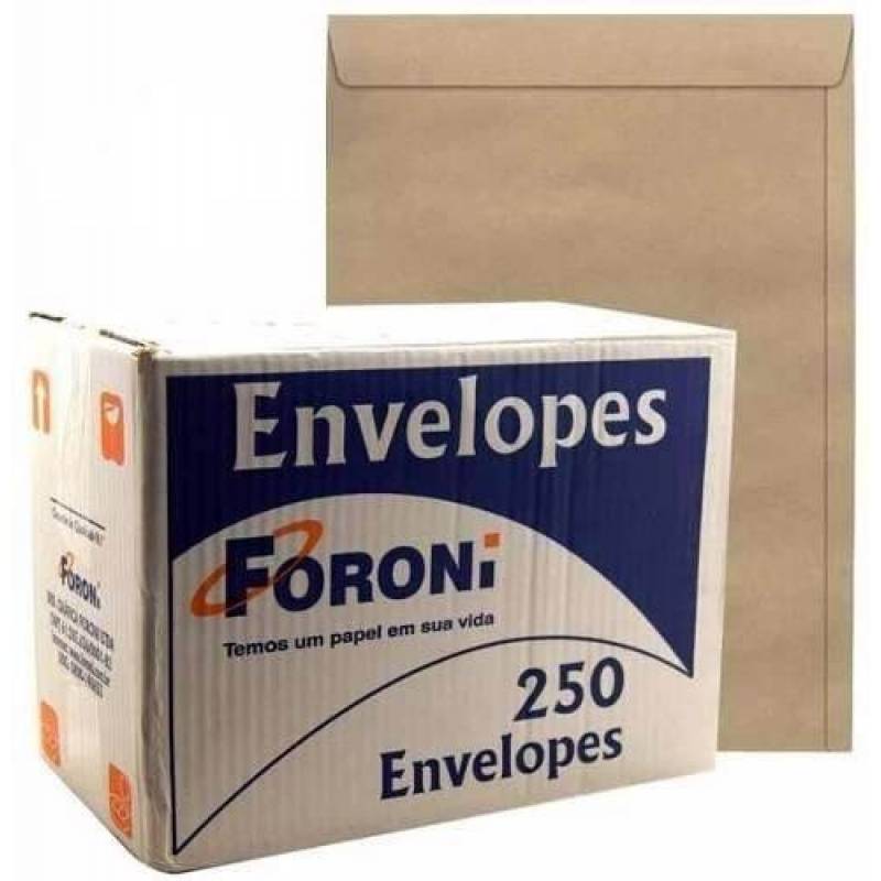 ENVELOPE SACO KRAFT 162x229mm CX. C/ 250 Unid. - FORONI FORONI