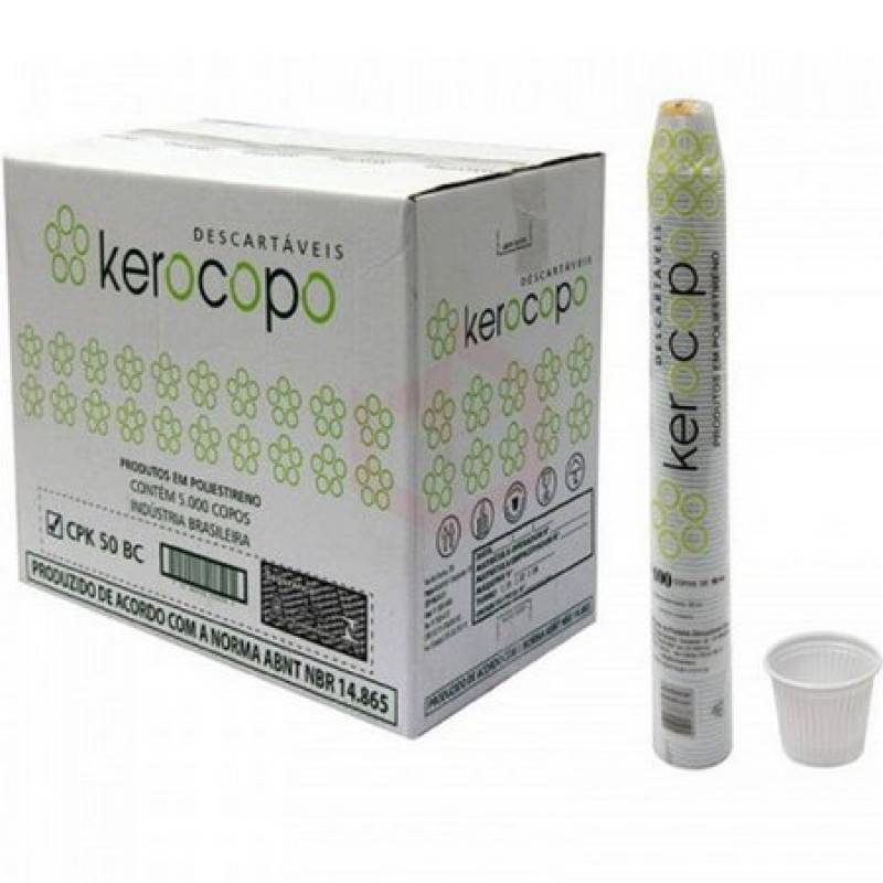 COPO DESCARTÁVEL PLÁSTICO 50ml BRANCO c/ 100unid. kerocoppo  ALTACOPPO