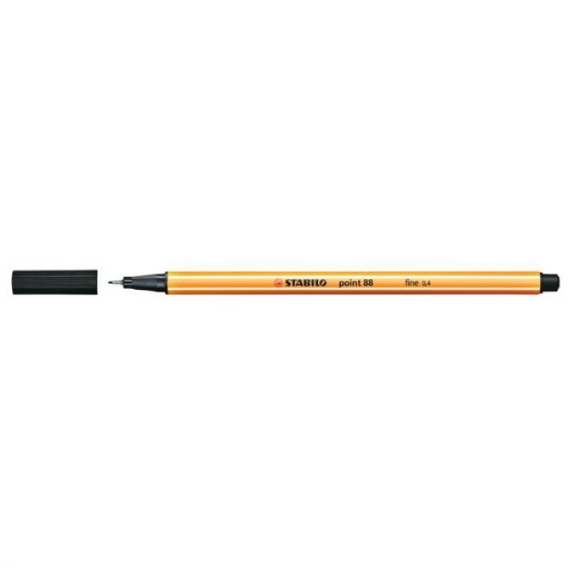 CANETA FINE 0.4mm PRETA POINT 88 - STABILO STABILO