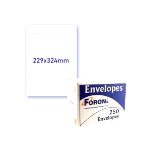 ENVELOPE SACO BRANCO 229x324mm CX. C/ 250 Unid. - FORONI