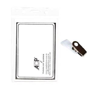 CRACHÁ IDENTIFICADOR VERTICAL C/ CLIPS 100x70mm TRANSPARENTE - ACP