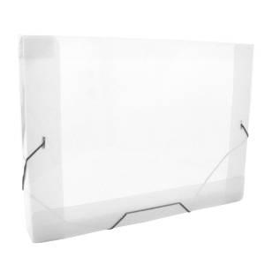 PASTA ABA ELÁSTICO OFÍCIO 335x245x55mm CRISTAL- ACP