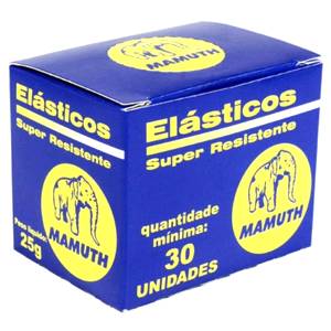 ELÁSTICO AMARELO C/ 30 Unid. c/ 25gr. - MAMUTH