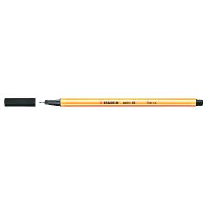 CANETA FINE 0.4mm PRETA POINT 88 - STABILO