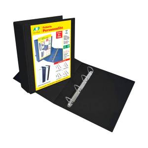 FICHÁRIO PERSONALITE 265x340mm LOMBO 60mm C/ 4 ARGOLAS PRETO -  ACP